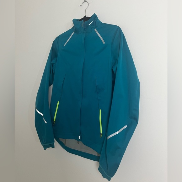 Nike Storm Fit Teal Full Zip Vented Reflective Athletic Fit Track Jacket Size M - Picture 7 of 13